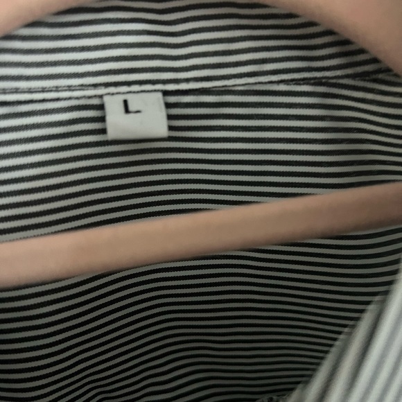 SHEIN Striped puff sleeve button down size L - Picture 4 of 5